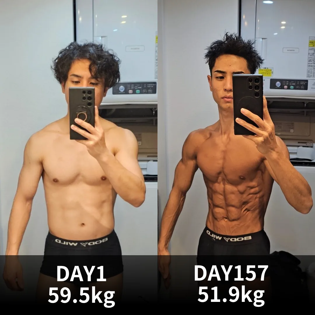 Flexer Coaching 食事指導による減量ビフォーアフター事例1